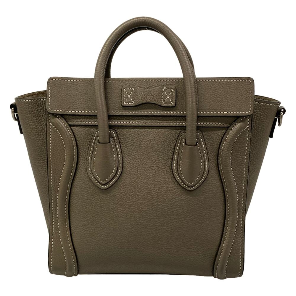 Celine Luggage Nano Shopper Handbag Pickpocket (gray-beige) - Picture 3 of 15